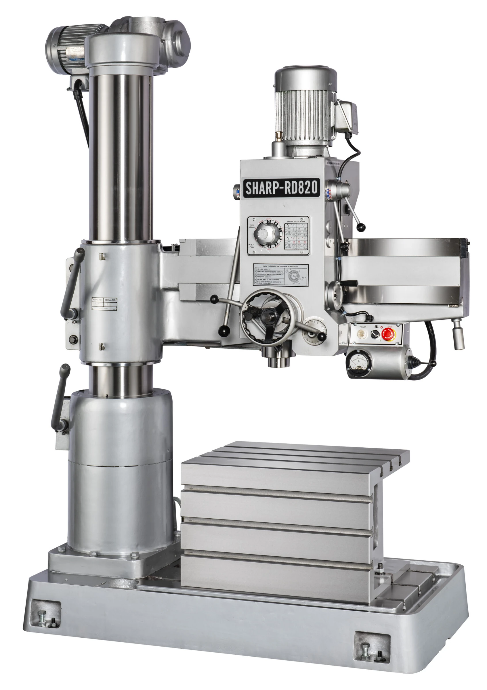 01_RD-820-scaled-1 Sharp Industries 220V 3 HP Radial Drill RD-820 - Image 1