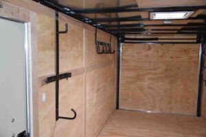 CY230 Cynergy 7x16 Enlcosed Trailer TA White W/ Racks - Image 4