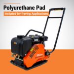 BravePro Forward Plate Compactor | 14 In. | Rubber Mat, Tank, and Wheel Kit | Honda GX160 - Image 3