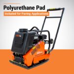 BravePro Forward Plate Compactor | 16 In. | Rubber Mat, Tank, and Wheel Kit | Honda GX160 - Image 3