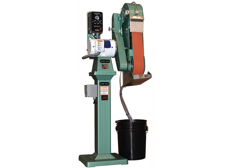 11_13newwetgr Burr King 4” x 60” Two Wheel 960-401 Variable Speed Wet Belt Grinder 31100 - Image 1