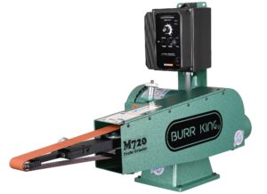 Burr King 2” x 72” Two Wheel Model 720 Variable Speed 120V Single Phase Probe Belt Grinder with Manual Tension 16110M - Image 2