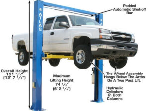 Atlas® OH-10X Ex-Tall/Ex-Wide 2 Post Lift 10,000 lbs - Image 2