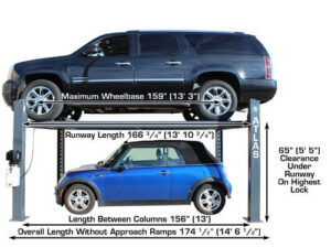 Atlas® 408-SL Premium Service/Parking 4 Post Lift 8,000 lbs - Image 2