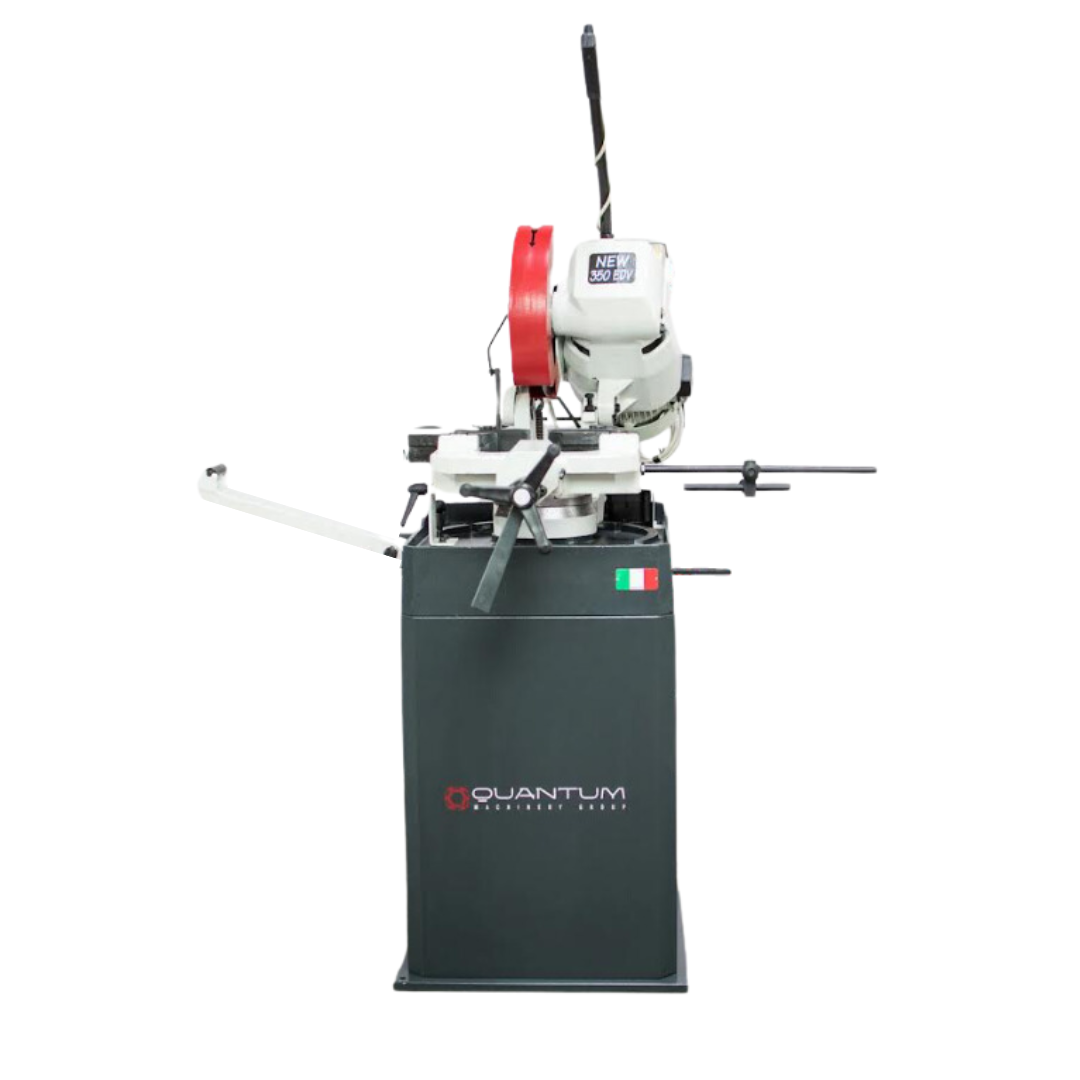 35020EDV2028429.png Quantum Machinery 14” 220V Three Phase Manual Pivot-Style Cold Saw 350 EDV - Image 1