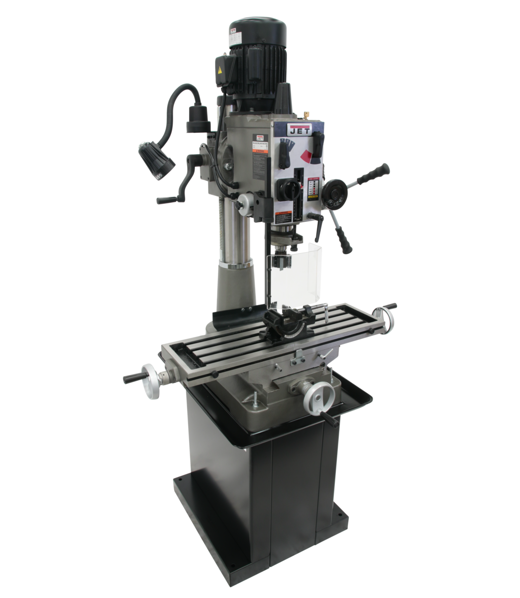 351141_main.png Jet JMD-40GH Geared Head Mill/Drill with Newall DP700 2-Axis DRO & X-Powerfeed 351141 - Image 1