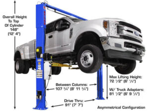 Atlas® Platinum PVL10 ALI Certified Adj Height 2 Post Lift 10,000 lbs w/Ext Kit - Image 4