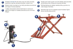 Challenger MR6 6,000 lb. Capacity Portable Mid Rise Lift - Image 9