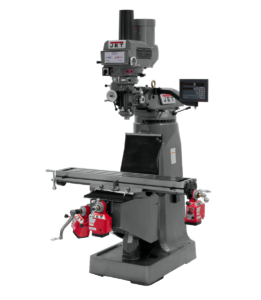 Jet JTM-4VS Mill With 3-Axis Newall DP700 DRO (Knee) With X, Y and Z-Axis Powerfeeds and Power Draw Bar 690094