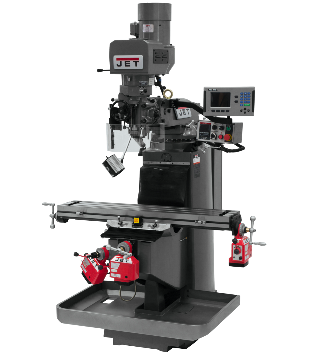 690529_main.png Jet JTM-949EVS Mill With 3-Axis Acu-Rite 203 DRO (Knee) With X, Y and Z-Axis Powerfeeds 690529 - Image 1