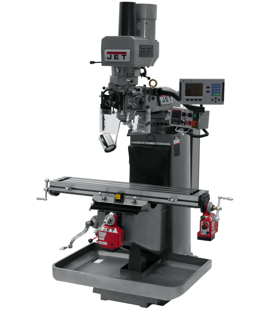 690533_main.png Jet JTM-949EVS Mill With 3-Axis Acu-Rite 203 DRO (Quill) With X and Y-Axis Powerfeeds and Air Powered Draw Bar 690533 - Image 1