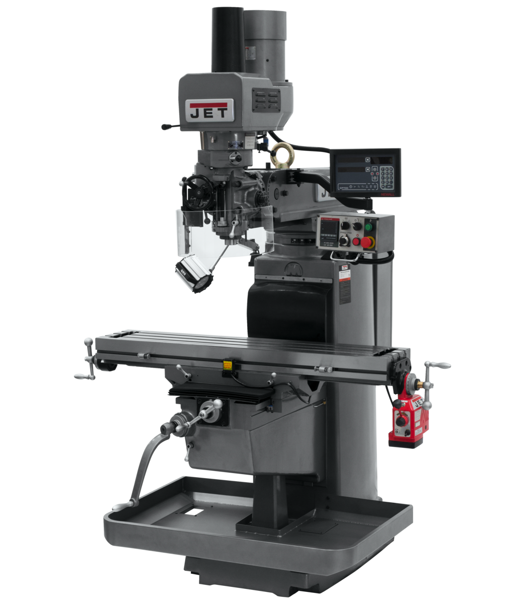690645_main.png Jet JTM-1050EVS2/230 Mill With 3-Axis Newall DP700 DRO (Quill) With X-Axis Powerfeed and Air Powered Draw Bar 690645 - Image 1