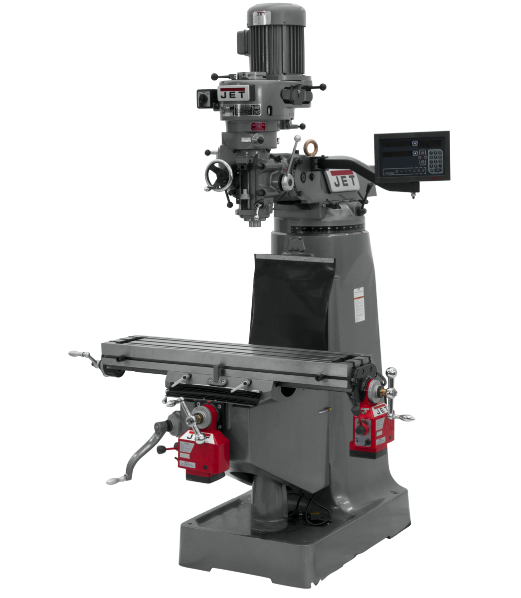 691192_main.png Jet JTM-1 Mill With 3-Axis Newall DP700 DRO (Quill) With X and Y-Axis Powerfeeds 691192 - Image 1