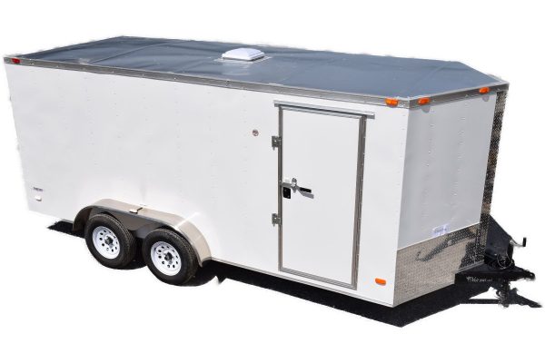 7X16TA_InPixio-e1525882141803 CY230 Cynergy 7x16 Enlcosed Trailer TA White W/ Racks - Image 1