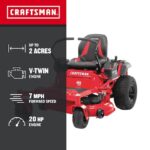 CRAFTSMAN Z5200 | 42 in Gas Zero-Turn Riding Lawn Mower | 20HP Kohler 7000 Twin-Cylinder Engine | High Back Seat (17RRFACS093)