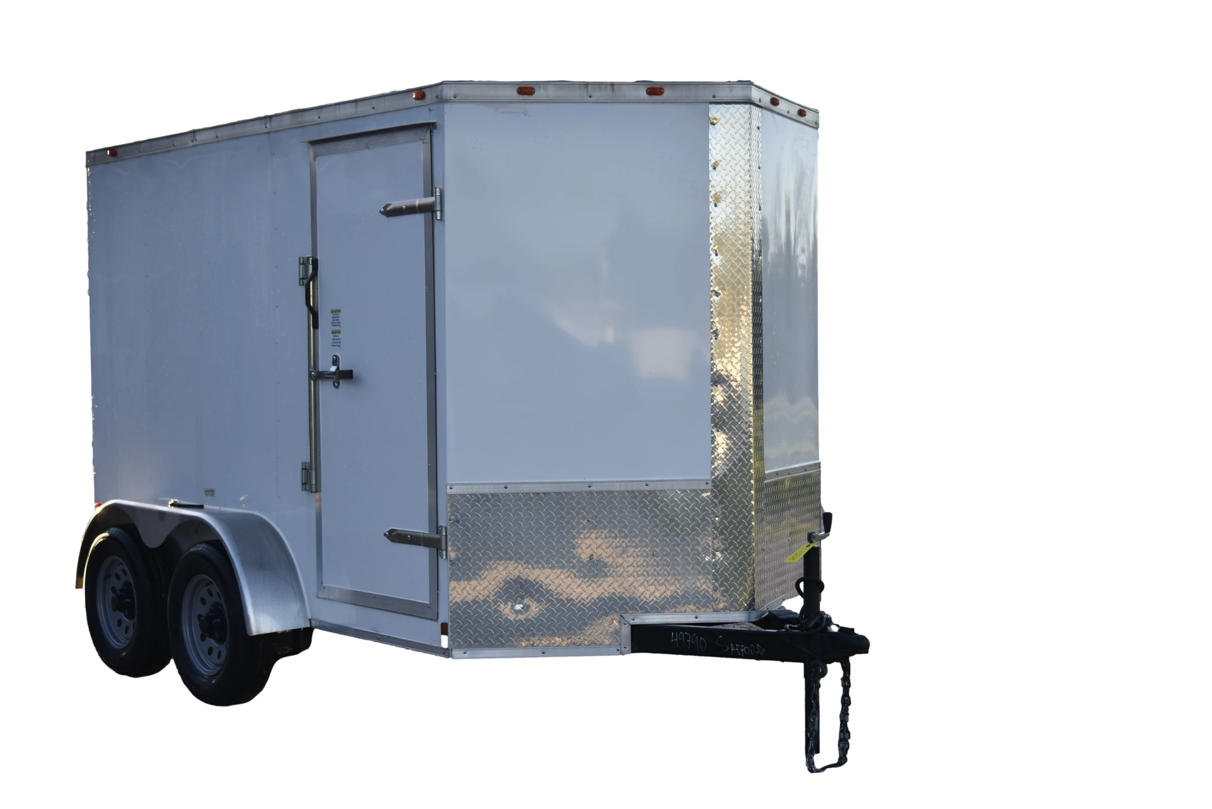 CY238 CY238 Cynergy 6x10 Enclosed Trailer TA White - Image 1