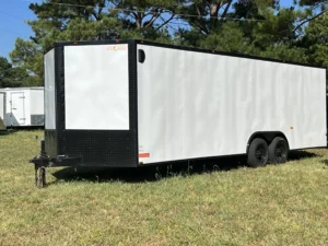 CY713 Cynergy 8.5x24 Enclosed Car Hauler 10K White Blackout