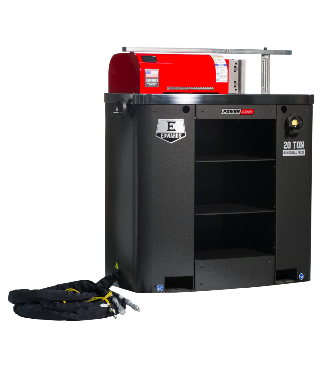 HAT6010_main.png Edwards 20 Ton Horizontal Press and Portable Power Unit 230V, 1Ph HAT6010 - Image 1