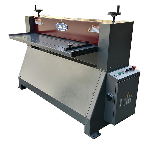 PS-4816D-1 GMC Machinery 48” x 16Ga 110V Single Phase Deluxe Gang Type Sheet Metal Powered Slitter PS-4816D - Image 1