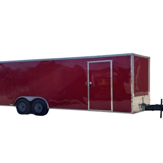 QC234 Quality 8.5x24 Enclosed Trailer TA 10K Red