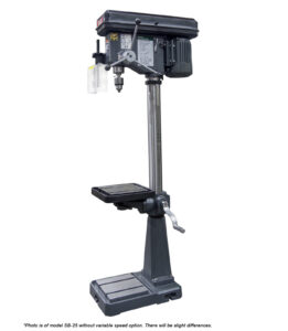 Dake Model SB-25V 110V Single Phase 1” Drill Capacity Variable Speed Floor Model Drill Press 977600V - Image 2