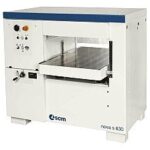 SCM 3-Phase 15Hp 24″ Planer w/Tersa cutterblock, 2 idle-bed rollers, powered movement of the table w/LED digital readout