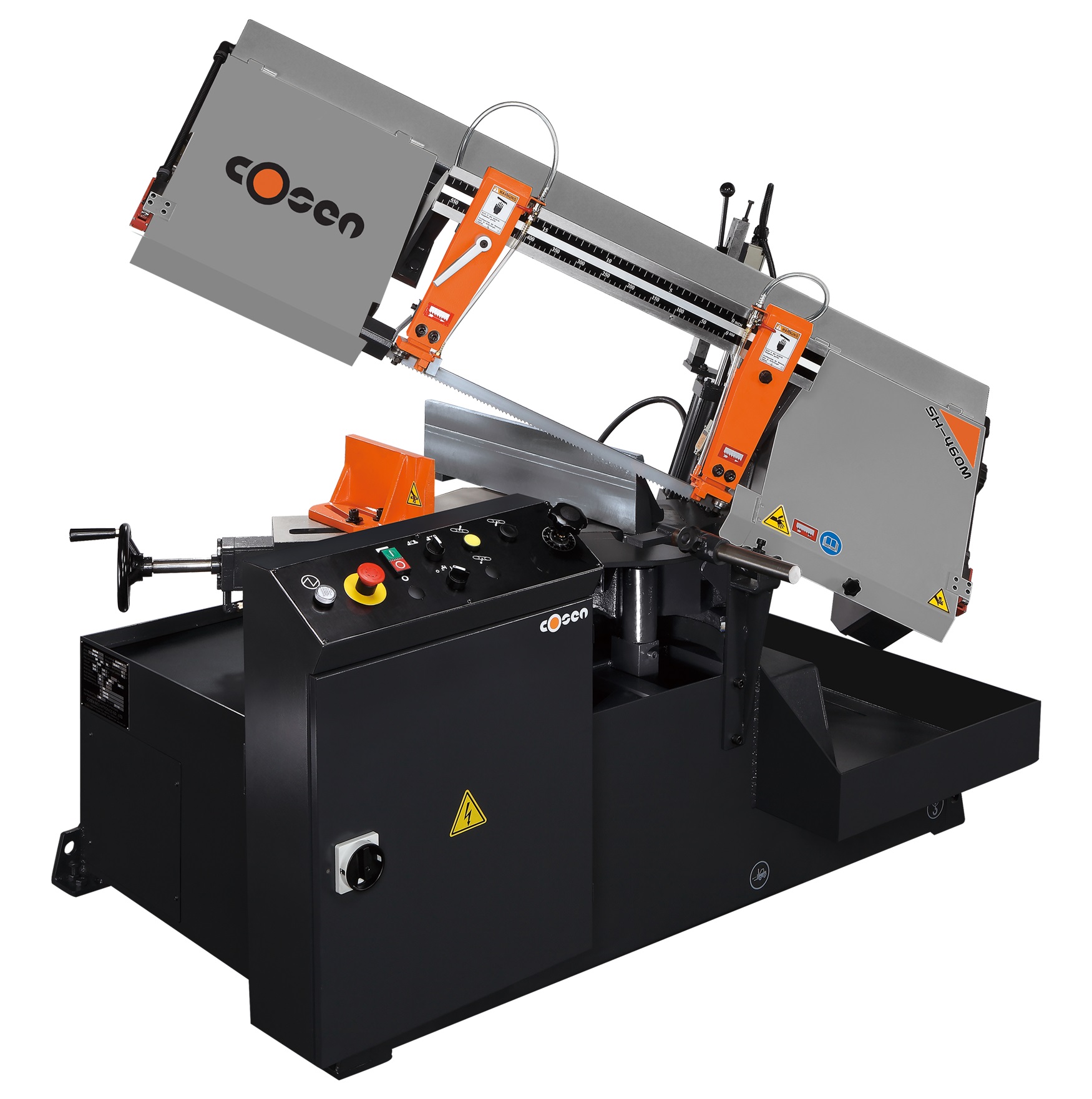 SH-460M.jpg Cosen 10” Semi-Automatic Horizontal Scissor Style Mitering Band Saw SH-460M - Image 1