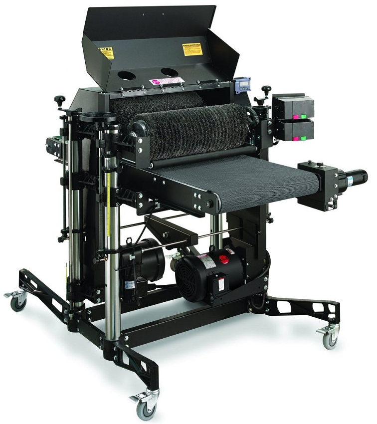 SuperBrush-Double-open-cover-911x1024-1 SuperMax SuperBrush 24" 220V Three Phase Double Brush Sander SUPMX-93267-2 - Image 1