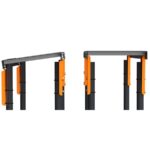 TigerStop TABR24-T Steel Roller Material Handling Table with 10 Degree Tilted Brackets 26' L x 14.44" W