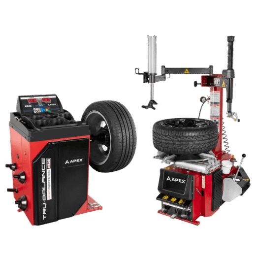 APEX AT26A + AB28 Combo — Tire Changer & Wheel Balancer Workstation