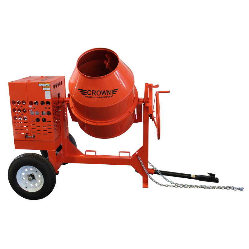 c12-series-12-cu-ft-steel-drum-highway-towable-concrete-mixer.png 12 Cu Ft Concrete Mixer | Crown | Steel Drum | Honda Gas | Towable - Image 1