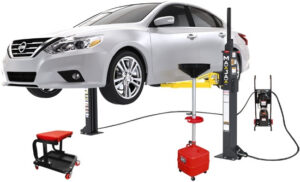 MaxJax® M7K Portable Two Post Garage Lift - Deluxe Package
