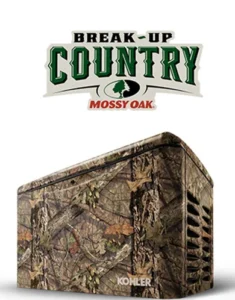 Kohler 20RCA 20kW Generator with Mossy Oak Camo Enclosure