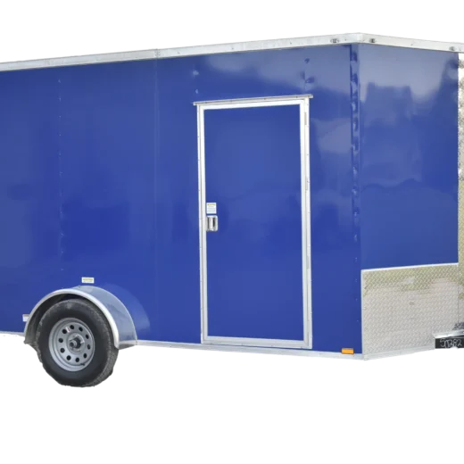 QC235 Quality 6x12 Enclosed Trailer SA Blue 84"