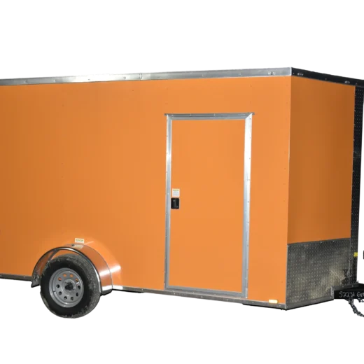 QC236 Quality 6x12 Enclosed Trailer SA Orange 84"