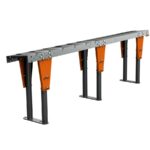 TigerStop TABR16PR-T Plastic Roller Material Handling Table with 10 Degree Tilted Brackets 18' L x 14.44" W - Image 2